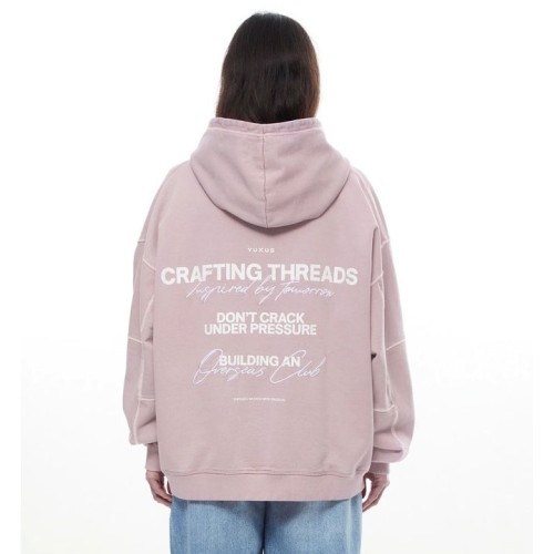 YUXUS TAFFY THREADS HOODIE ROSADO