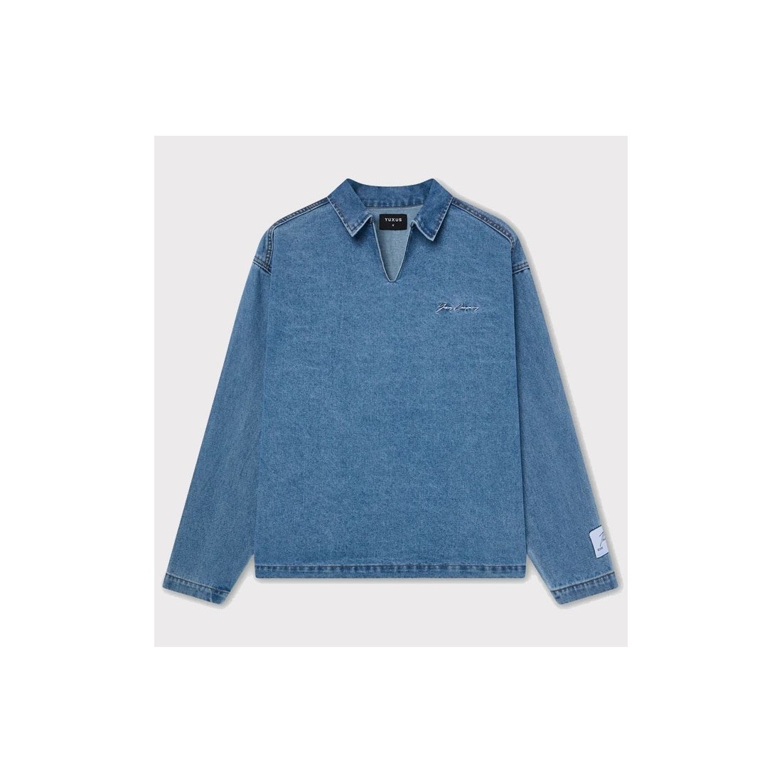 YUXUS THREADS REGAL DENIM POLO AZUL