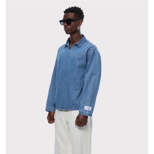 YUXUS THREADS REGAL DENIM POLO AZUL