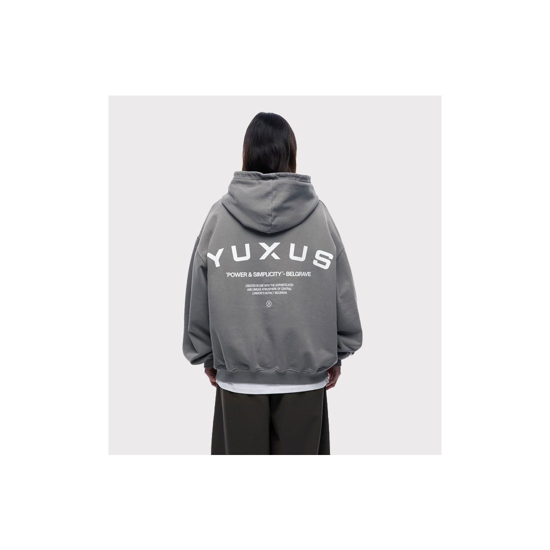 YUXUS NIGHTSHADE BELGRAVE HOOD GRIS