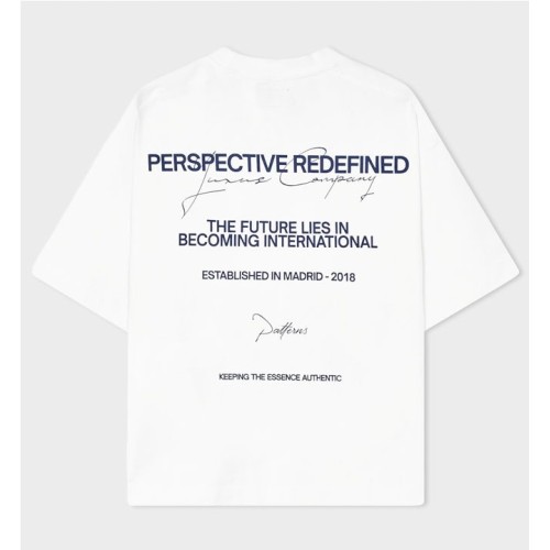 YUXUS MARBLE PATTERNS TEE BLANCO