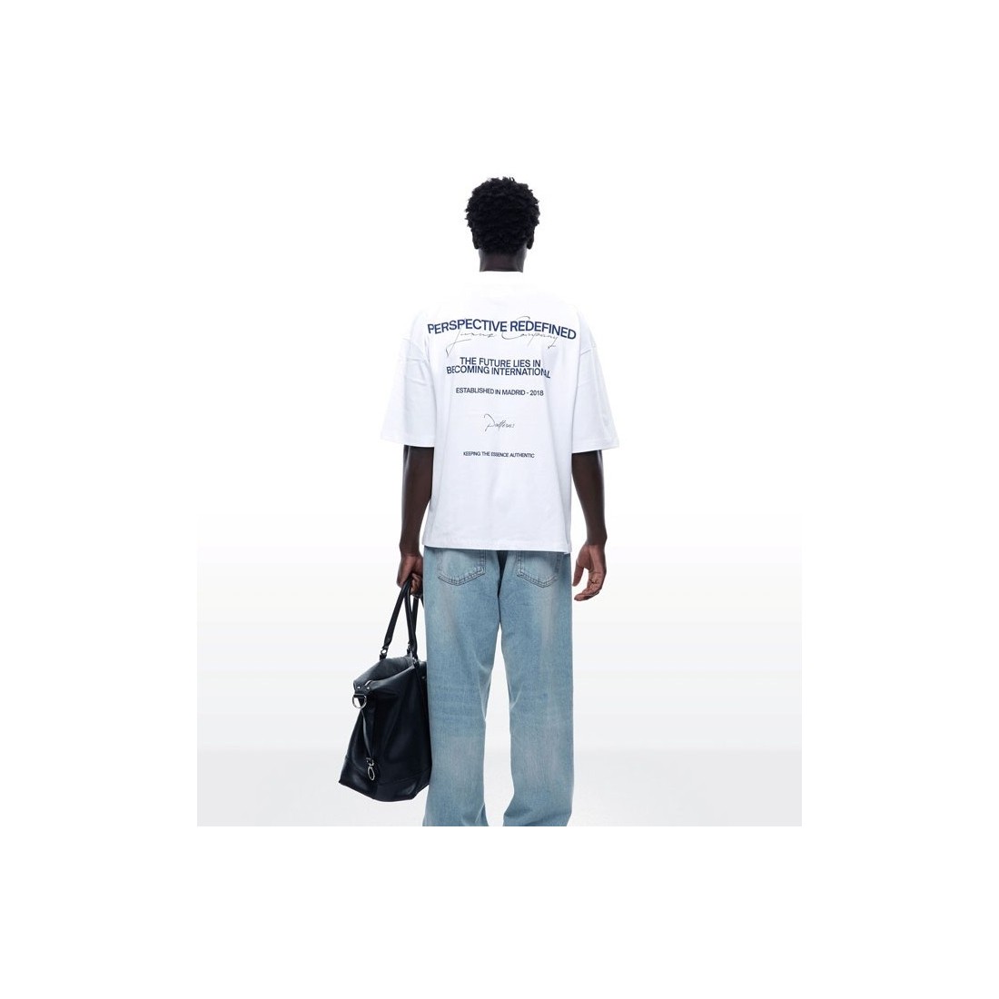YUXUS MARBLE PATTERNS TEE BLANCO