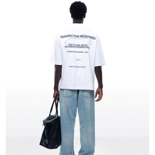 YUXUS MARBLE PATTERNS TEE BLANCO