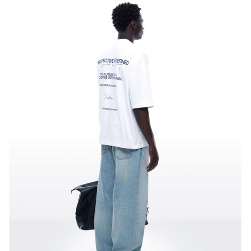 YUXUS MARBLE PATTERNS TEE BLANCO