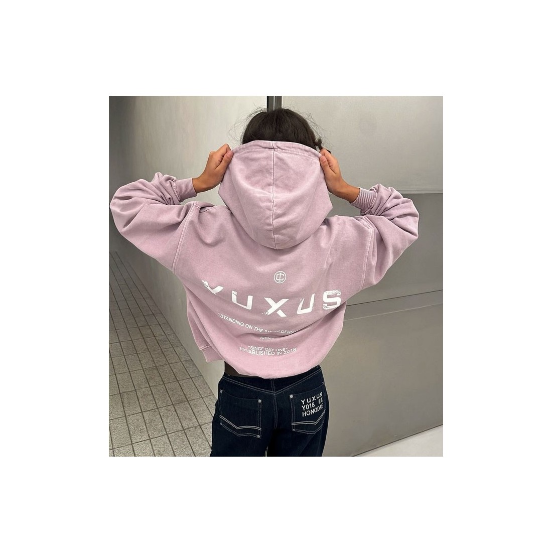 YUXUS BLOSSOM ICONS HOODIE ROSADO