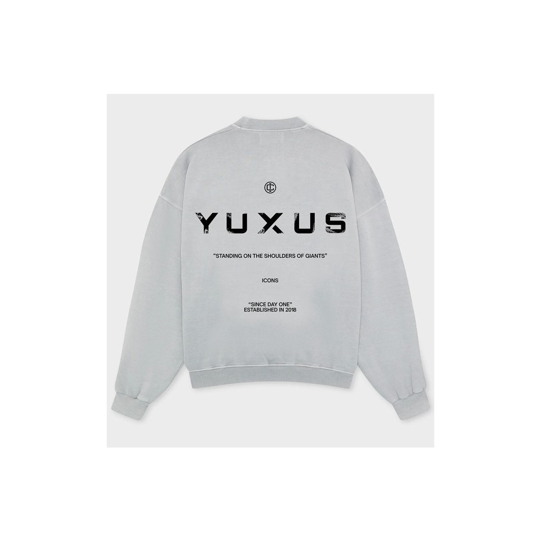 YUXUS ICONS GLACIER CREWNECK GRIS