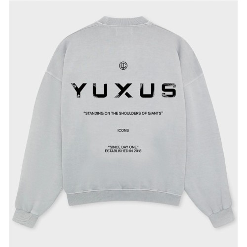 YUXUS ICONS GLACIER CREWNECK GRIS