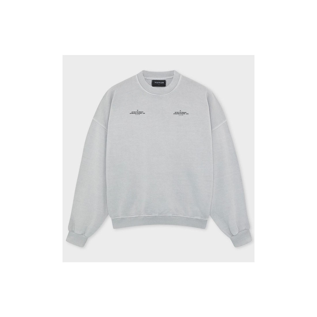 YUXUS ICONS GLACIER CREWNECK GRIS