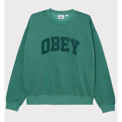 OBEY COLLEGIATE PIGMENT CREW VERDE CLARO
