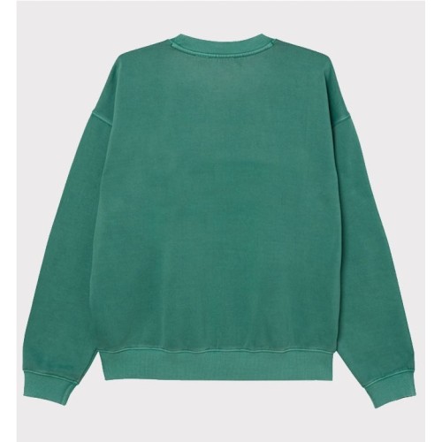 OBEY COLLEGIATE PIGMENT CREW VERDE CLARO 2