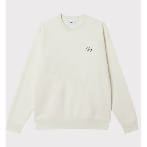 OBEY PAPER ROSE CREWNECK BLANCO 2