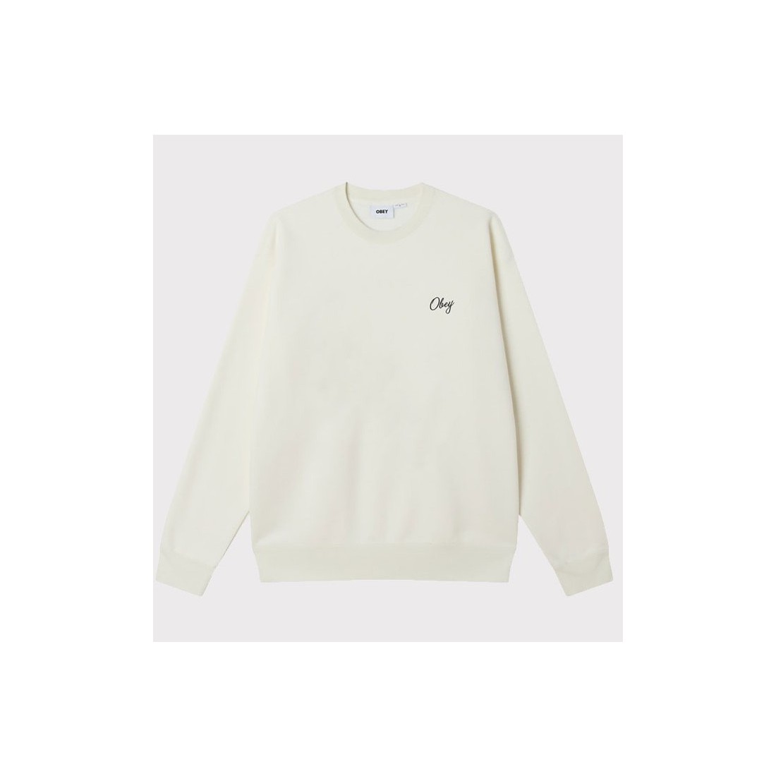 OBEY PAPER ROSE CREWNECK BLANCO