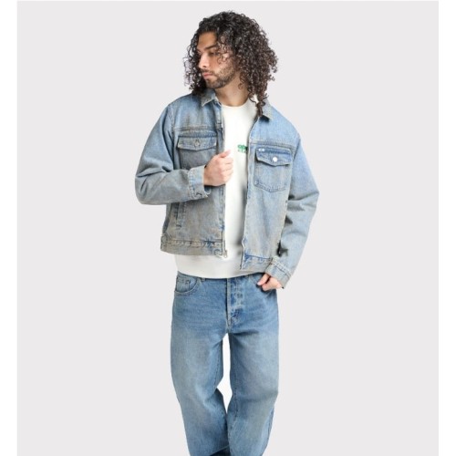 OBEY BASE TRUCKER JACKET AZUL 2