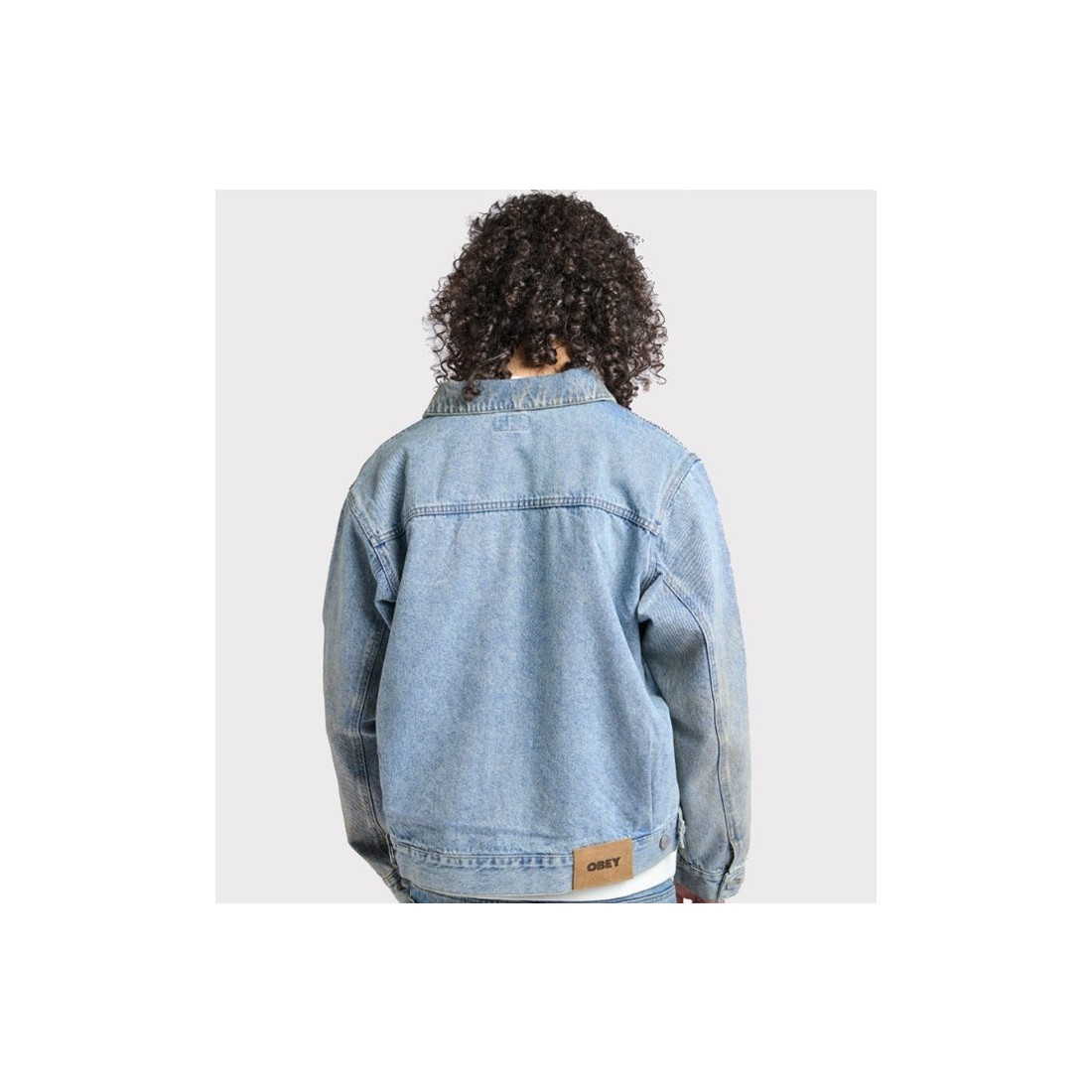 OBEY BASE TRUCKER JACKET AZUL