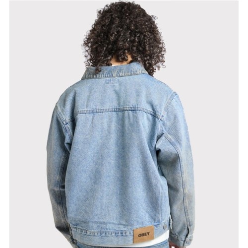 OBEY BASE TRUCKER JACKET AZUL