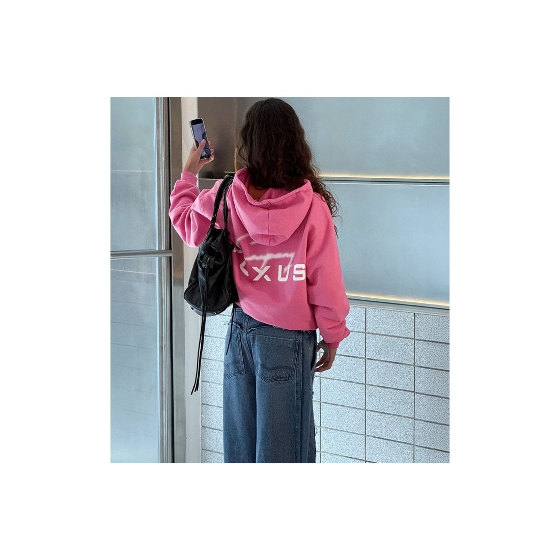 YUXUS AZALEA PATTERNS HOODIE ROSADO