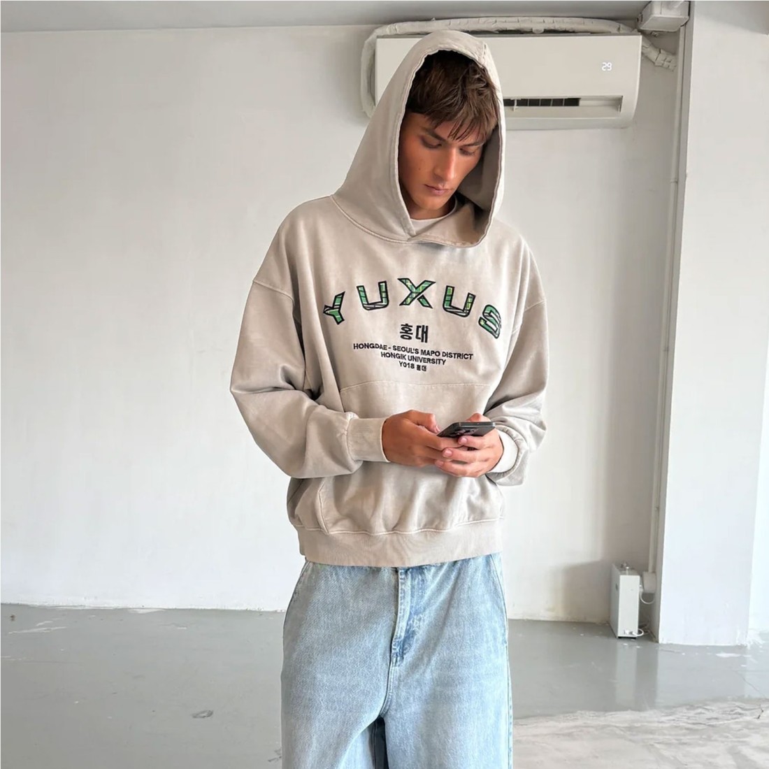 YUXUS CRAG HONGDAE HOODIE GRIS