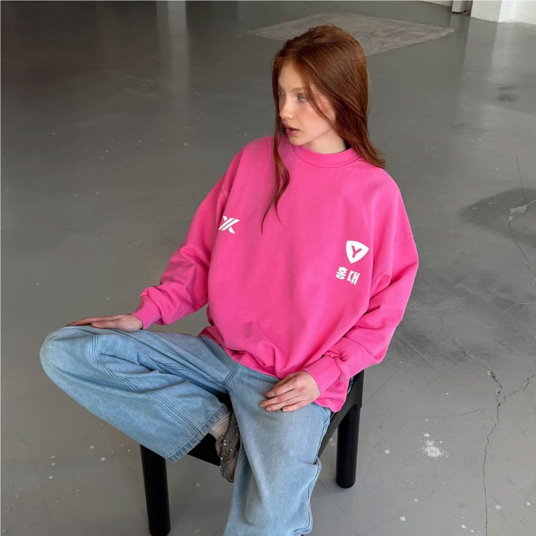 YUXUS RUBER HONGDAE CREWNECK ROSADO