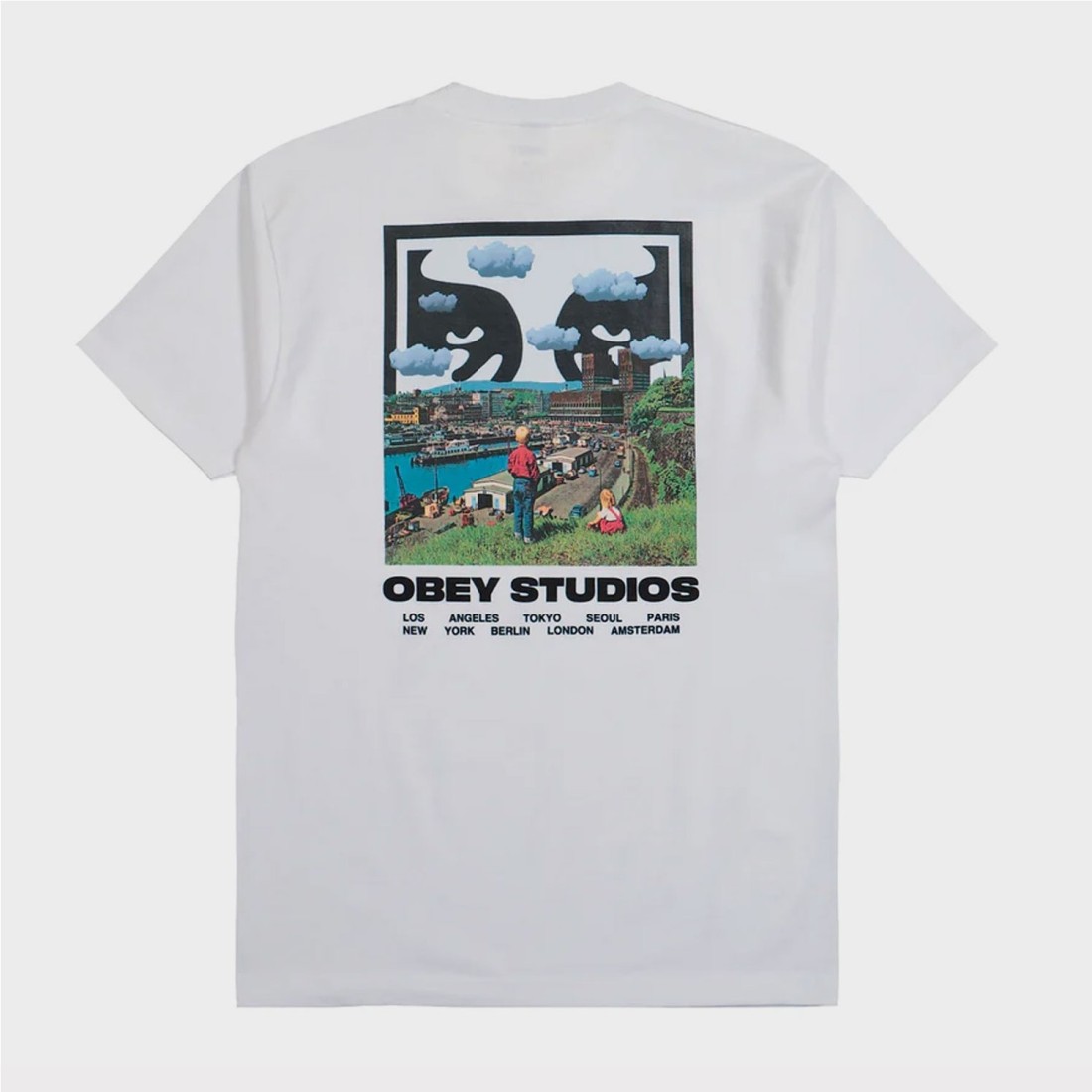 OBEY SKY FACE TEE BLANCO