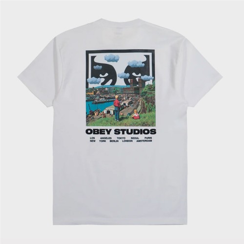 OBEY SKY FACE TEE BLANCO