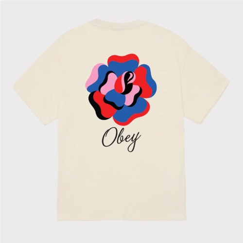 OBEY PAPER ROSE TEE BEIGE1