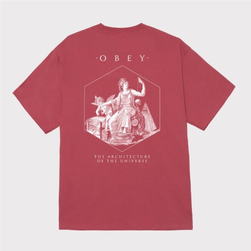 OBEY ARCHTECTRE OF THE UNI TEE ROJO