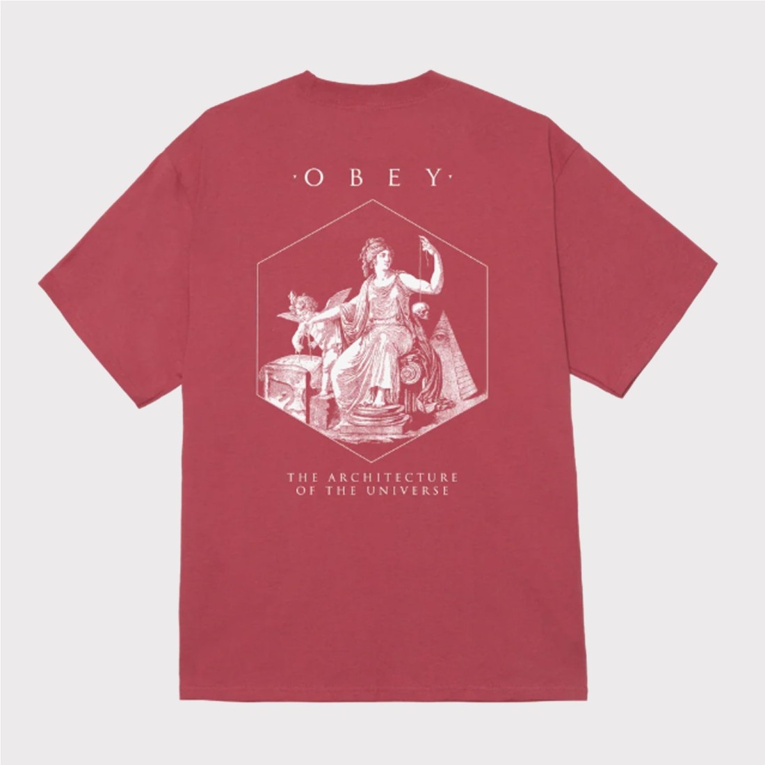 OBEY ARCHTECTRE OF THE UNI TEE ROJO