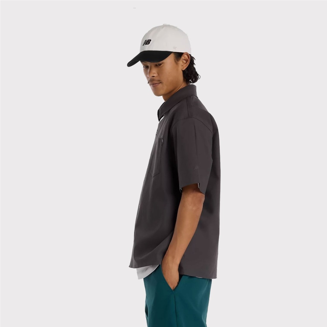 NB NUMERIC BUTTON UP SHIRT NEGRO