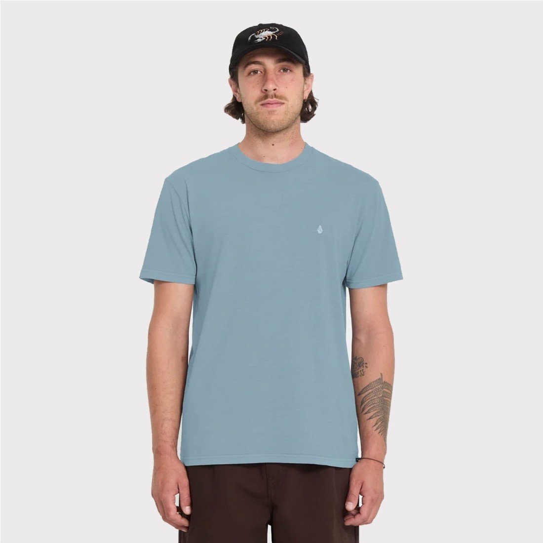 VOLCOM SOLID STONE EMB TEE VERDE CLARO