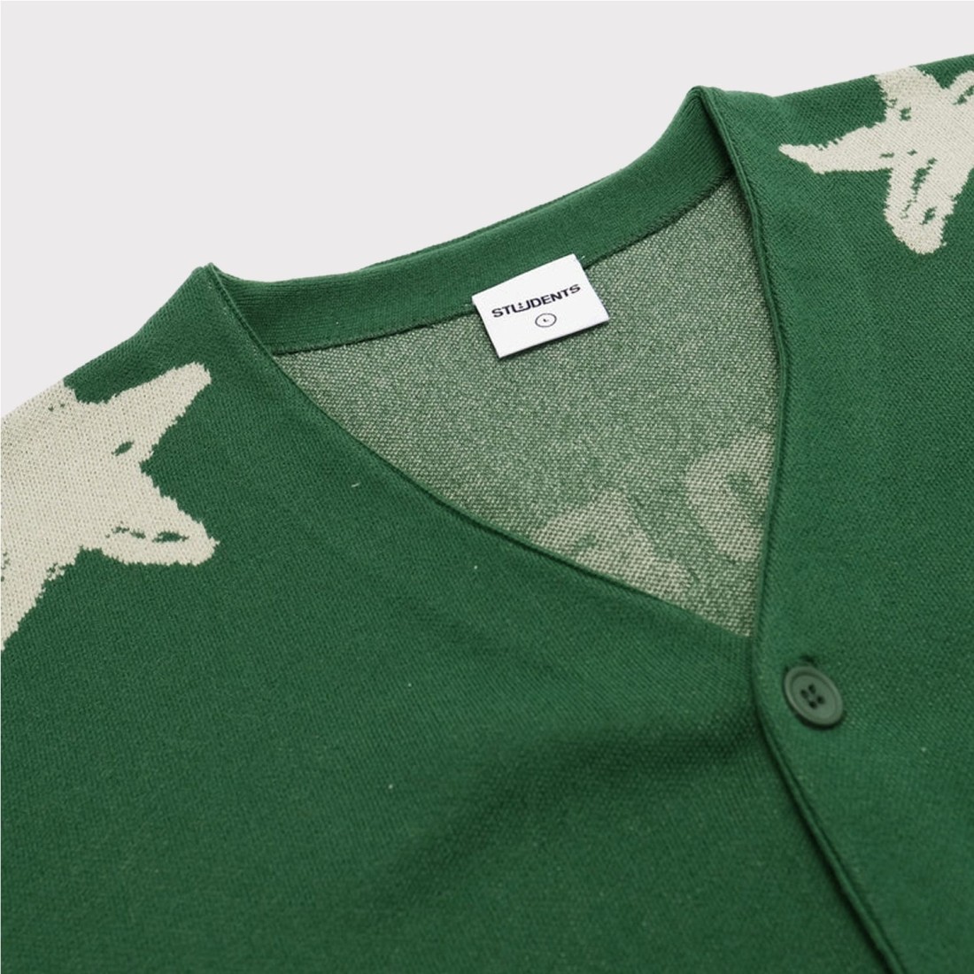 STUDENTS DEXTER KNIT CARDIGAN VERDE