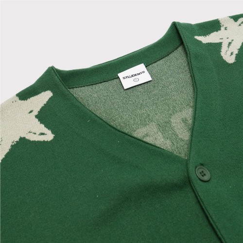 STUDENTS DEXTER KNIT CARDIGAN VERDE