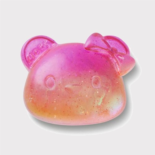 CROCS JIBBITZ JELLY BEAR FACE ROSADO