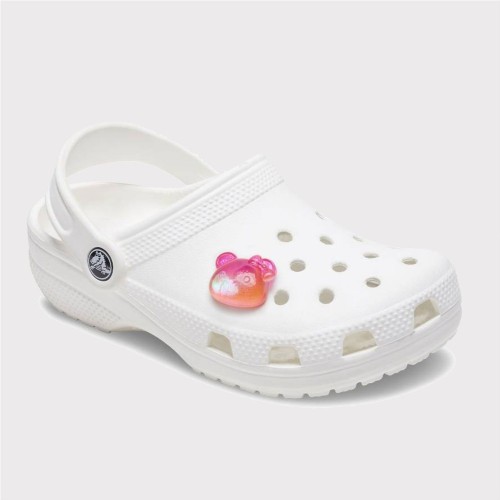 CROCS JIBBITZ JELLY BEAR FACE ROSADO 2