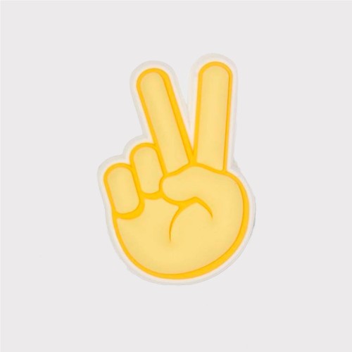 CROCS JIBBITZ PEACE HAND SIGN AMARILLO