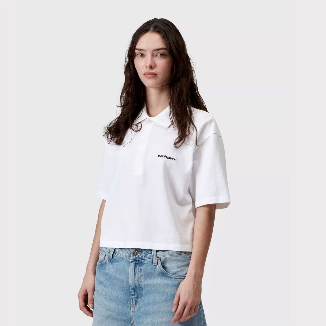 CARHARTT WIP W SCRIPT POLO BLANCO
