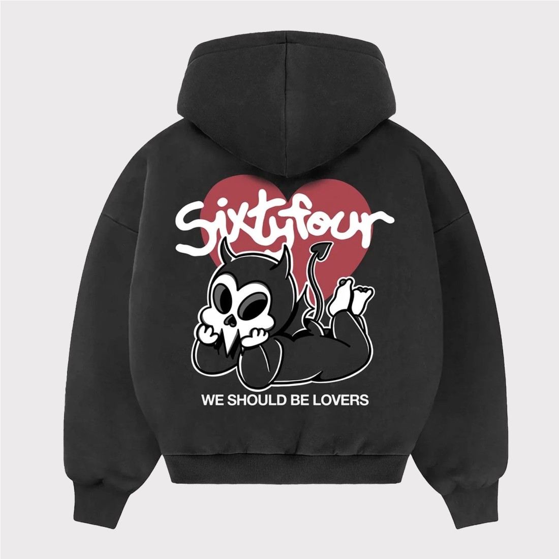 6IXT4OUR LETS BE LOVERS HOODIE NEGRO