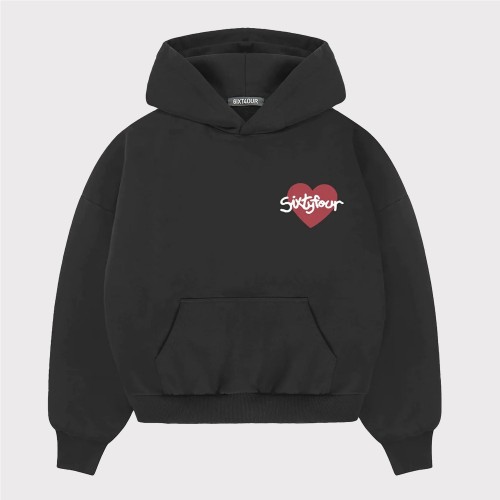 6IXT4OUR LETS BE LOVERS HOODIE NEGRO 2