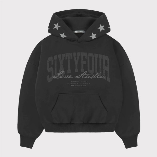 6IXT4OUR LOVE STUDIO HOODIE NEGRO