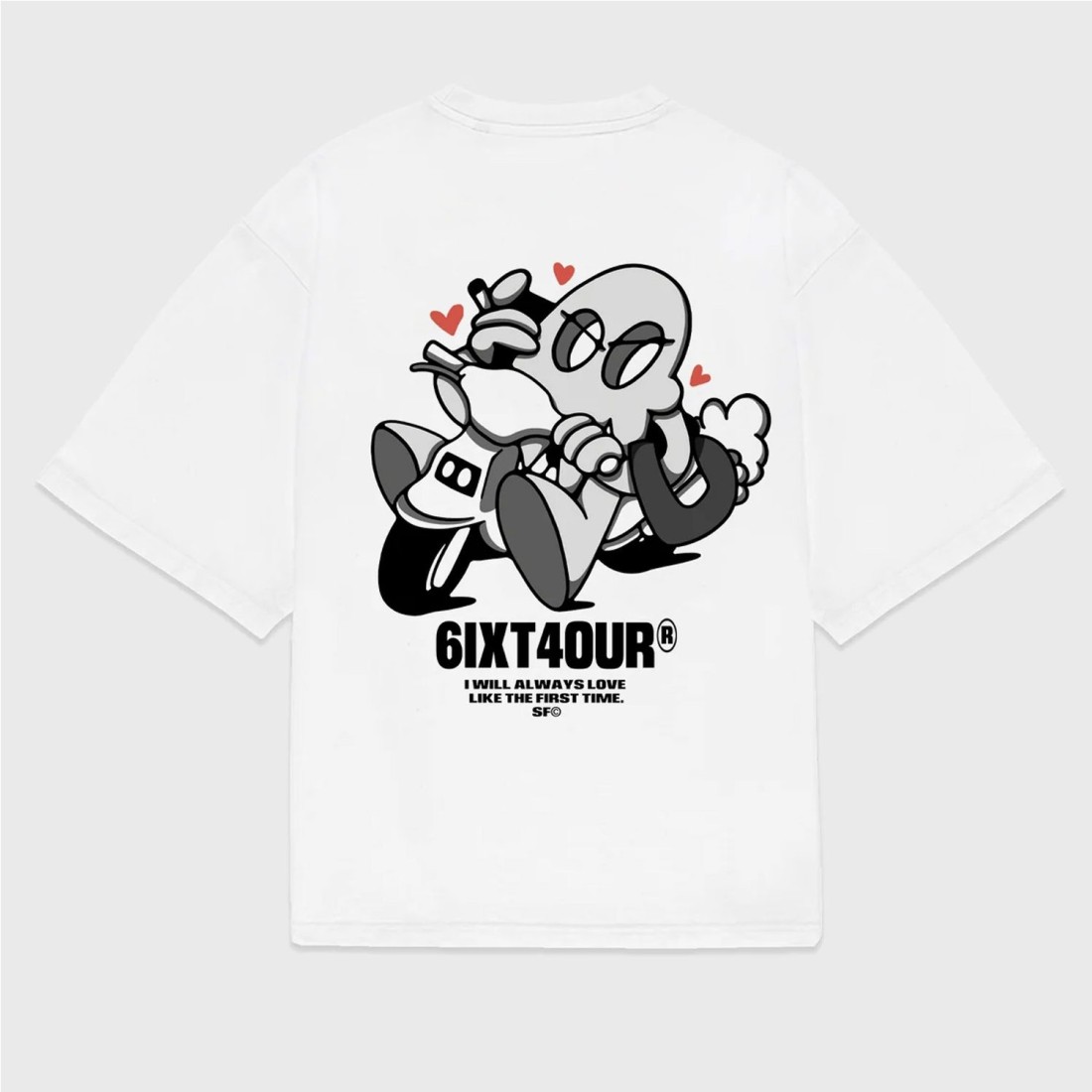 6IXT4OUR FIRST LOVE TEE BLANCO