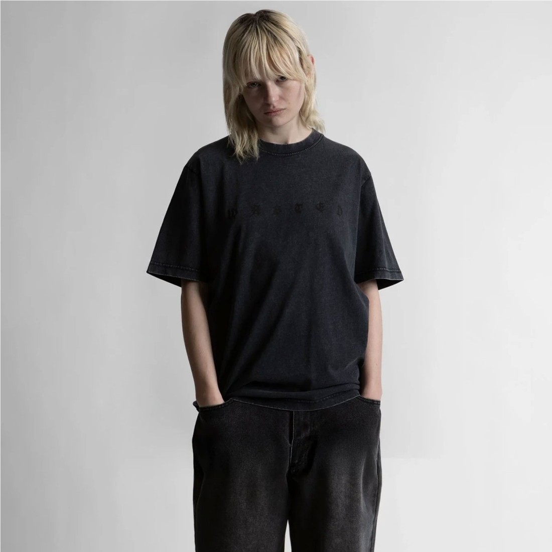 WASTED PARIS SPLINTER FADED T NEGRO