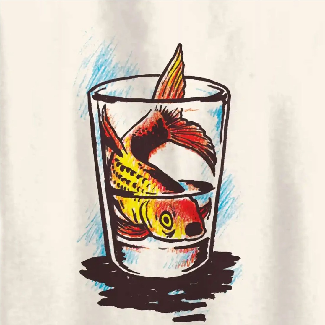ANTIHERO FISH BOWL TEE BEIGE