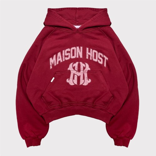 MAISON HOST HOMERUN DYED HOOD ROJO