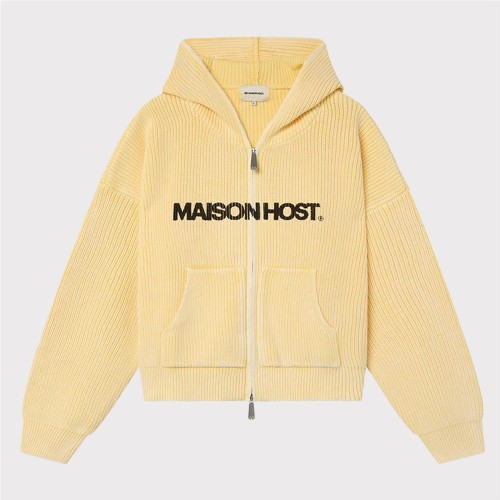 MAISON HOST ICONIC KNIT ZIPPER AMARILLO
