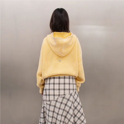 MAISON HOST ICONIC KNIT ZIPPER AMARILLO