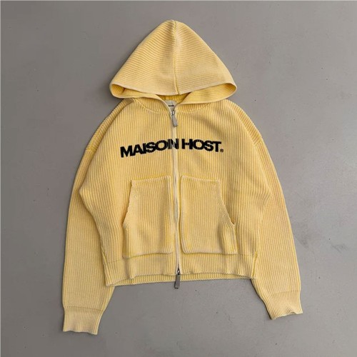 MAISON HOST ICONIC KNIT ZIPPER AMARILLO