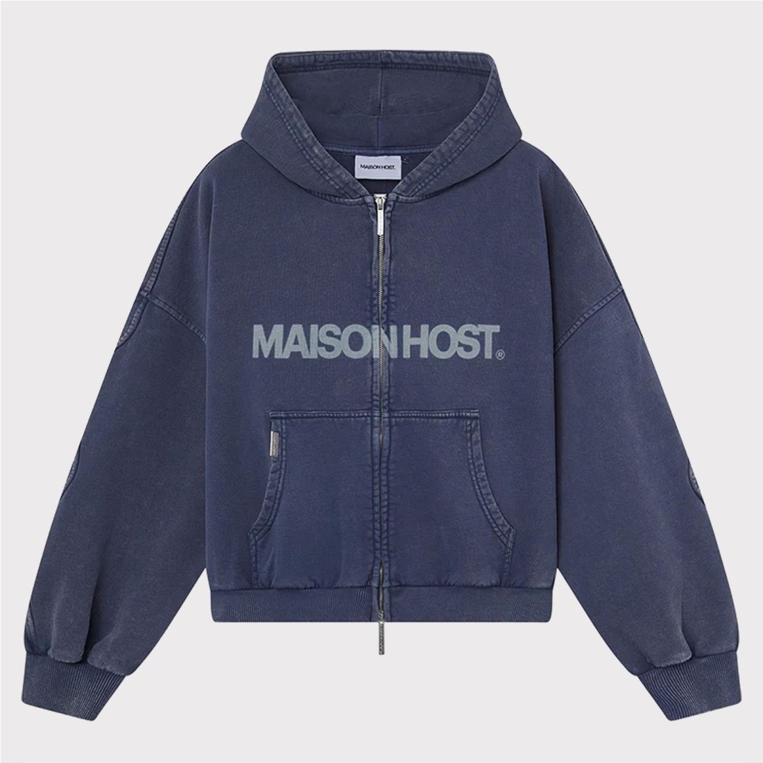 MAISON HOST ERODE ZIPPED HOOD AZUL OSCURO