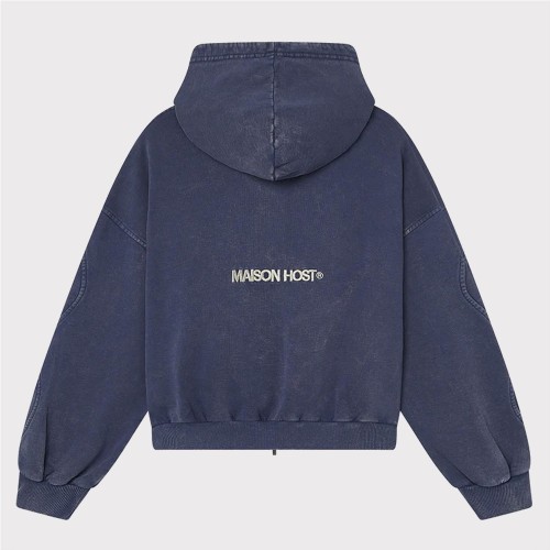 MAISON HOST ERODE ZIPPED HOOD AZUL OSCURO 2