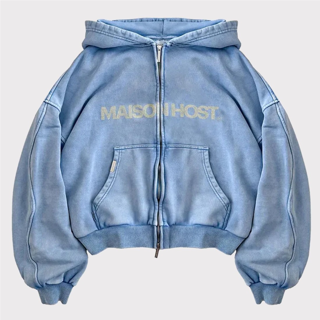 MAISON HOST ERODE ZIPPED HOOD AZUL CLARO
