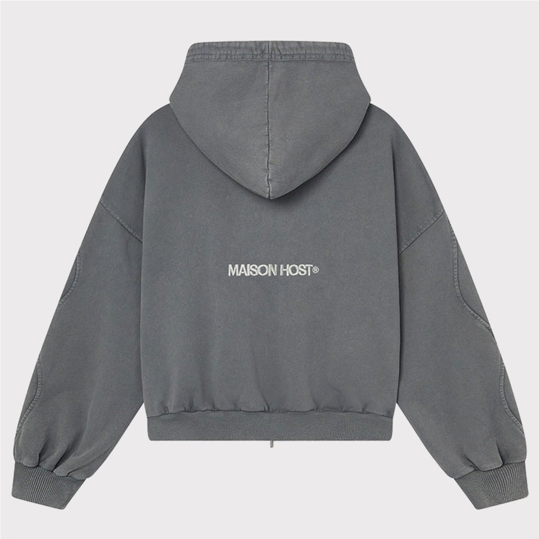 MAISON HOST ERODE ZIPPED HOOD GRIS OSCURO