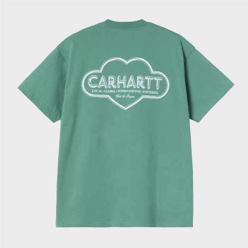 CARHARTT WIP CLOUD HEART TEE VERDE CLARO
